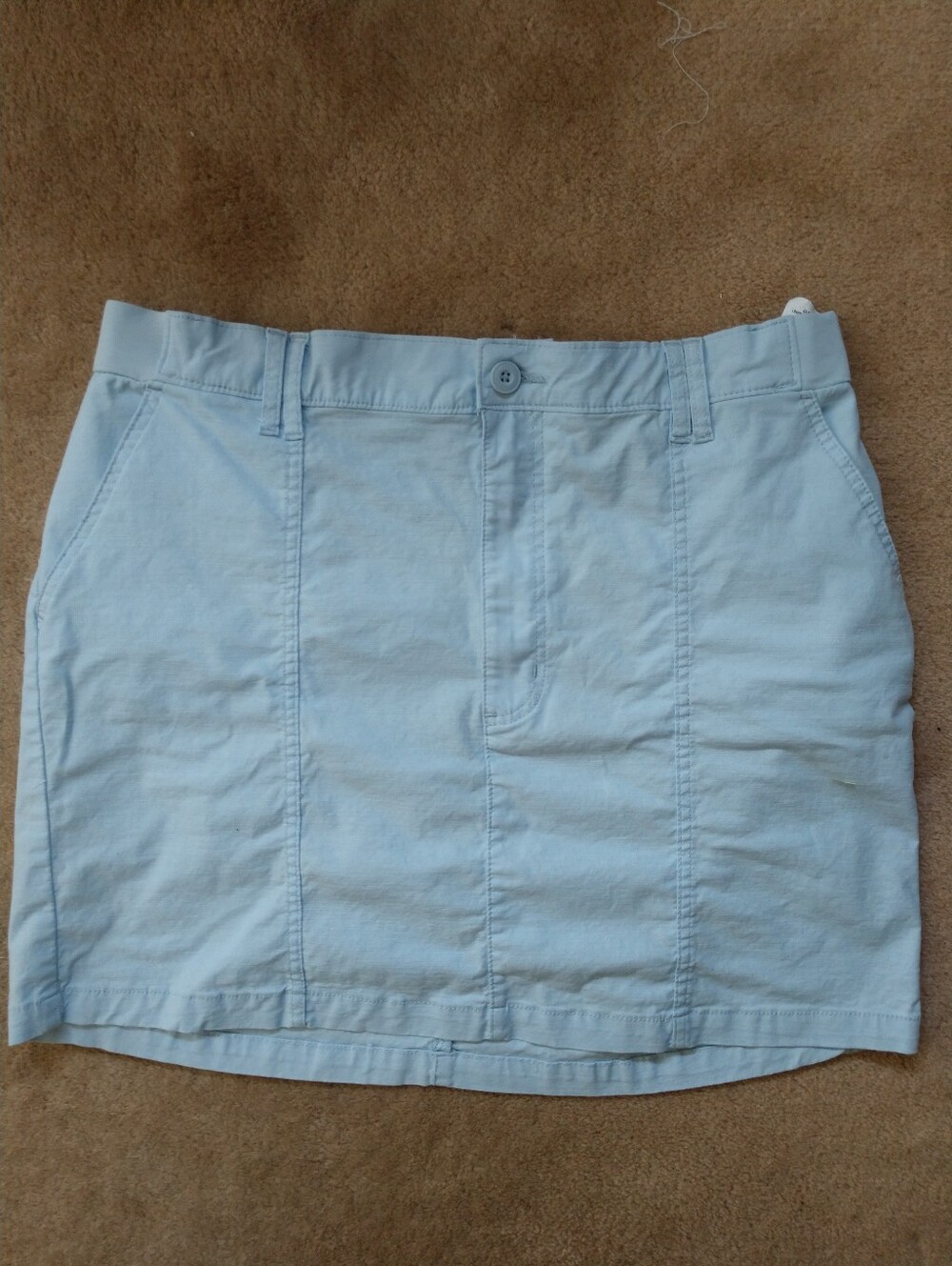 Lee Women’s Skort Comfort Waistband Mid-Rise Blue w/Pockets 18 Preppy Athletic